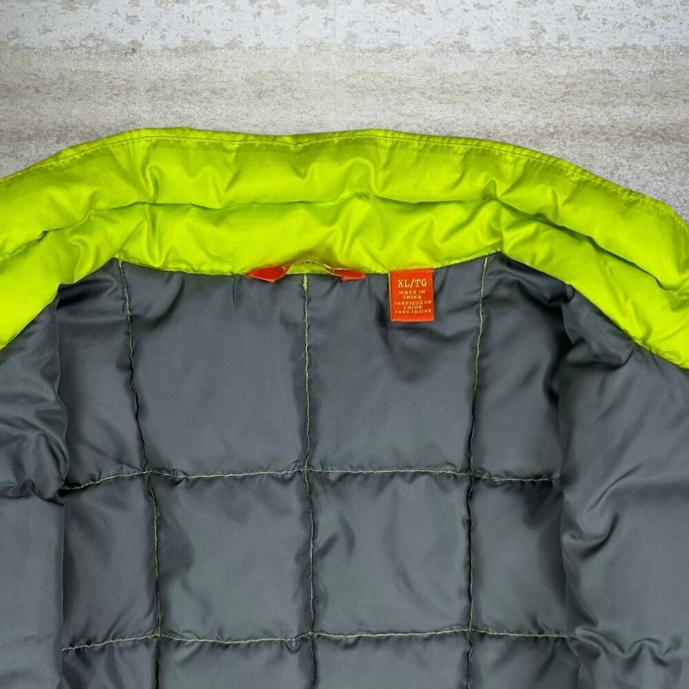Vintage Y2K Marmot Puffer Jacket Youth XL Electric Green Polyester Full Zip - Picture 4 of 5